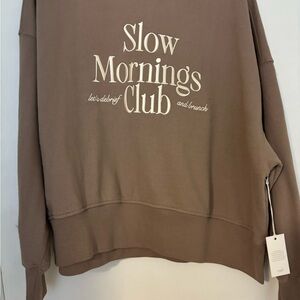 Brown 'Slow Mornings Club' Sweatshirt